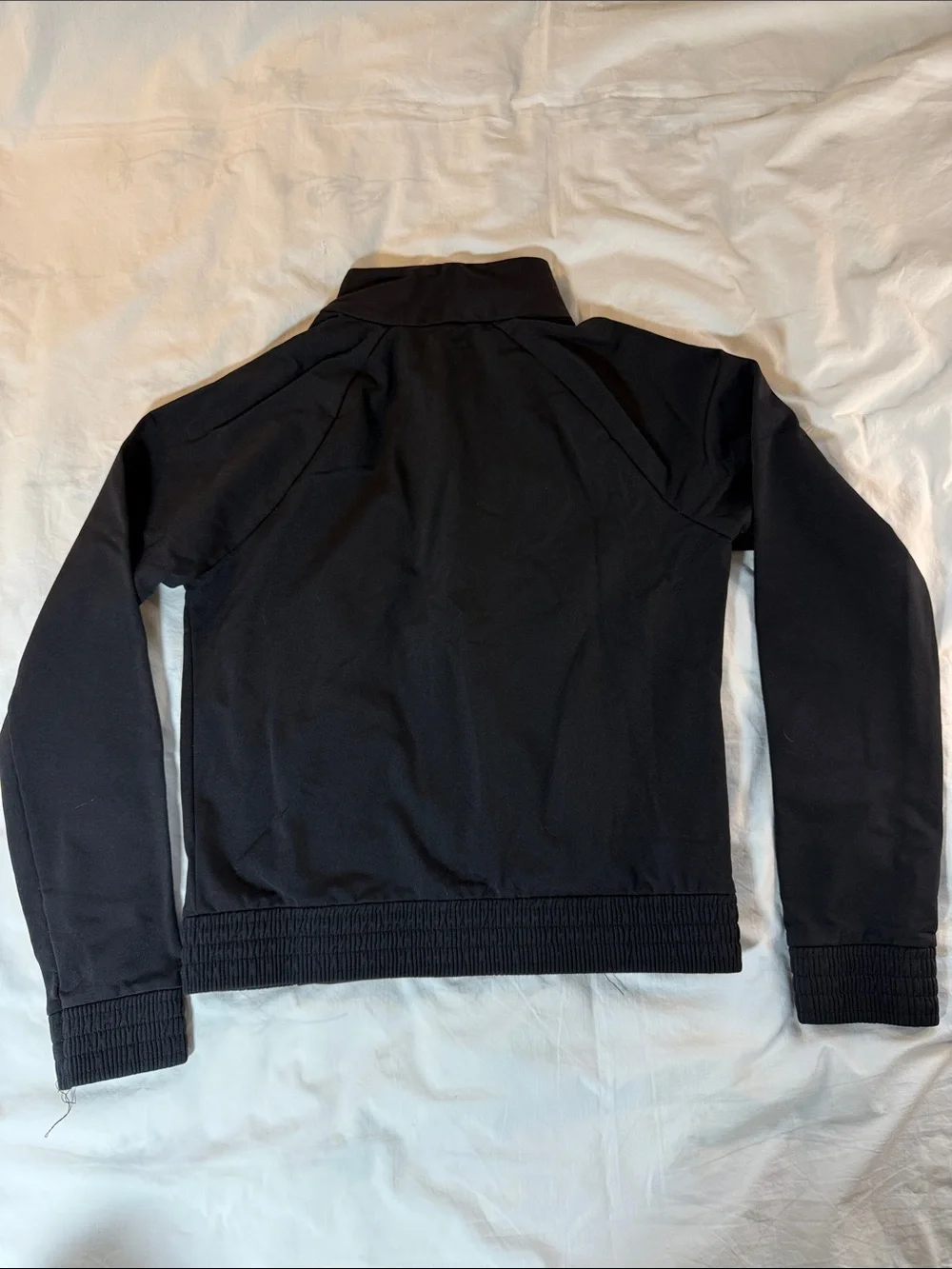 Fabletics Black High-Collar Full Zip Jacket Small